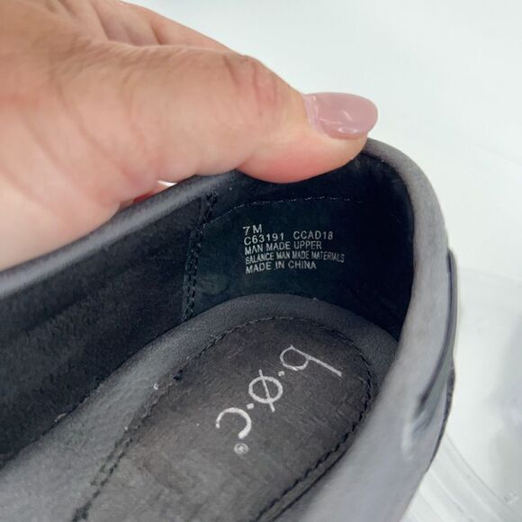 Born BOC Women's Carolann Loafer Sz7 Flat Slip On Boat Shoe Moc Toe Black Vegan - Picture 10 of 13